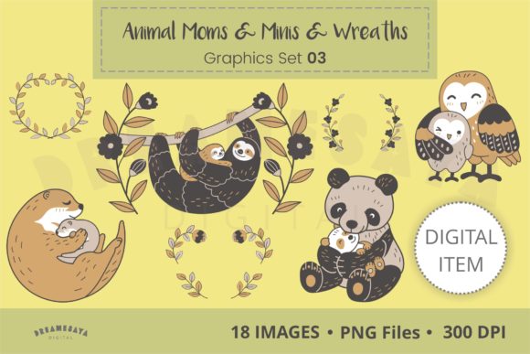 Adorable Animal Moms Minis for Creative Projects
