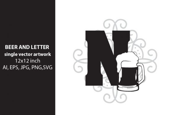 Beer, Monogram Letter N: A Versatile Design Element for Creative Projects