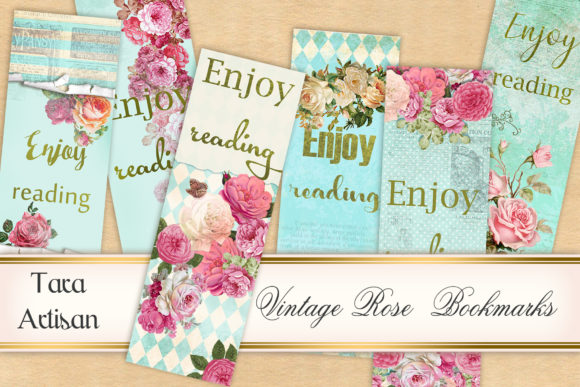 Bookmarks - Vintage Rose: A Charming Addition to Your Design Toolkit