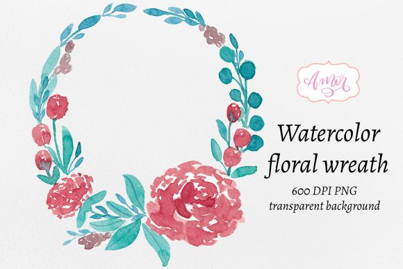 Discover the Elegance of Red Flowers Hand Painted Wreath