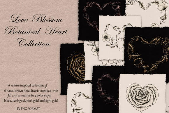 Embrace Elegance with Love Blossom Botanical Heart Collection
