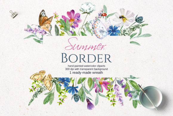 Embrace Nature's Charm with Wild Field Border for Your Creative Projects