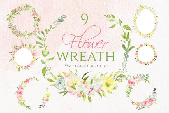 Embracing the Elegance of 9 Spring Watercolor Flower Wreath in Creative Projects