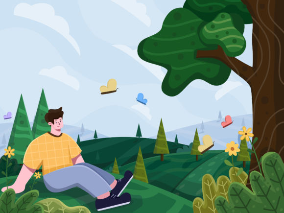 Exploring the Serene Beauty of a Spring Hill Landscape