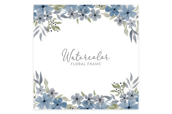 Exploring the Versatile Watercolor Blue Flower Square Frame: A Perfect Addition to Your Creative Projects