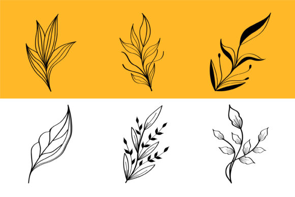 Exploring the Versatility of Line Art Leaf Set in Design