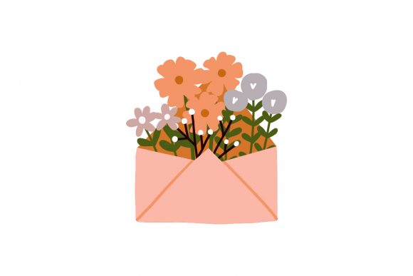 Integrating a Pink Envelope Filled with Flowers Vector into Your Creative and Professional Workflows
