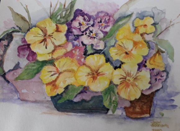Pansies with Pottery: A Versatile Design Asset
