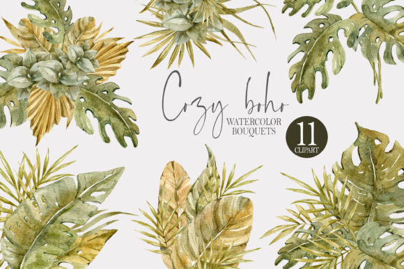 Unlocking Creativity with the Watercolor Tropical Bouquet Clipart Set
