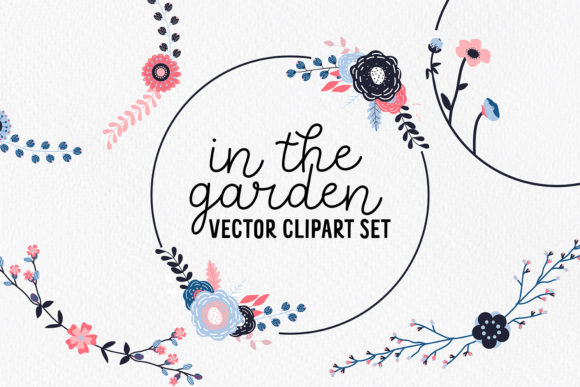 Vector Wreath Clipart Flower Clipart: Bold, Sweet, and Perfect for 2021