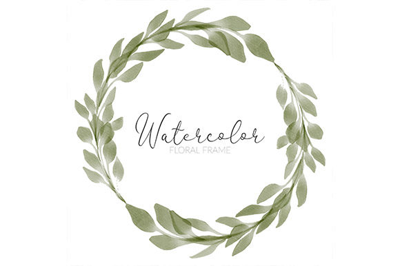 Watercolor Eucalyptus Leaf Wreath Frame: A Versatile and Elegant Design Solution