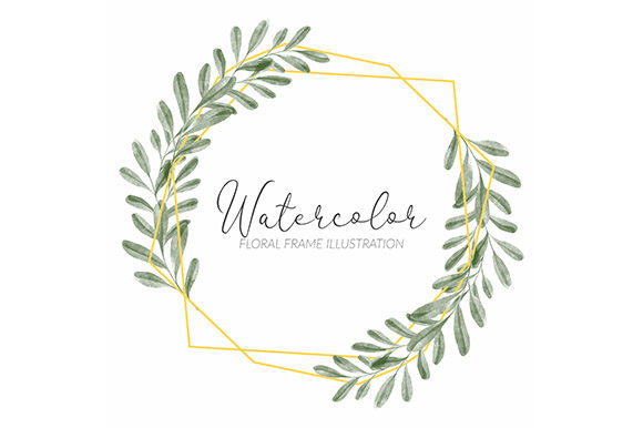 Watercolor Leaf Rustic Golden Frame: A Versatile and Elegant Design Solution
