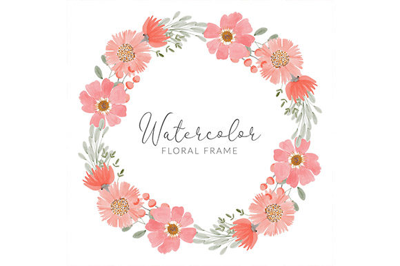 Watercolor Peach Flower Circle Wreath: A Versatile and Elegant Floral Design