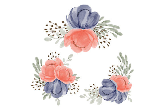 Watercolor Peony Flower Arrangement Set: A Versatile and Elegant Design Solution